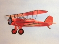 Matt's Vintage Red Plane on Canvas