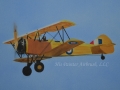 Yellow Vintage Plane Painting on Canvas